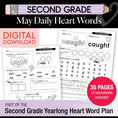 Load image into Gallery viewer, Printable Second Grade May Daily Heart Words
