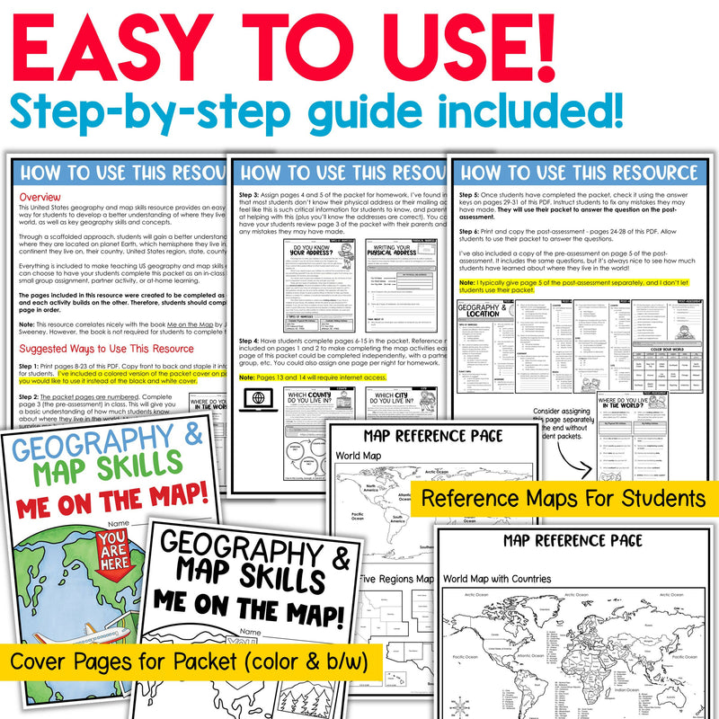 US Geography Map Skills | Maps and Globes, Continents, Oceans, Me on the Map