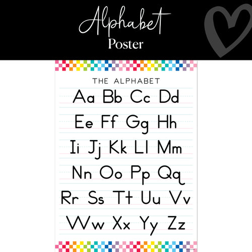 Rainbow alphabet poster