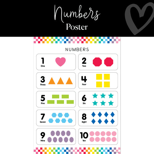 rainbow numbers poster