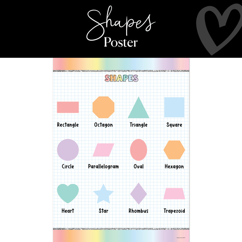 Shapes | Classroom Posters | Pastel Classroom Decor | Schoolgirl Style