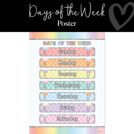 Pastel Days of the Week Poster