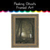 Peeking Ghost Framed Antique Art