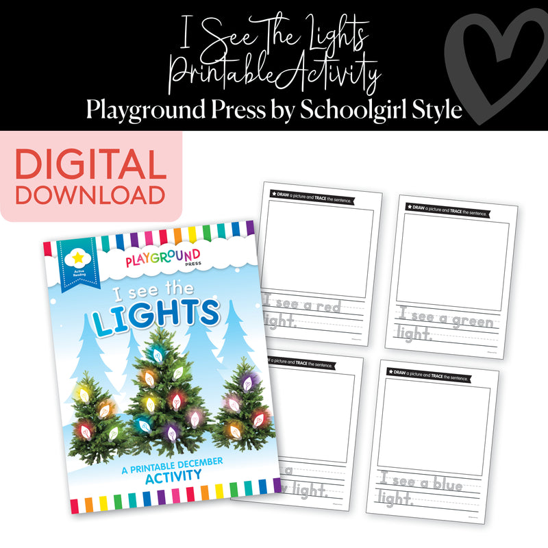 December Printable Activity | I See the Lights | Playground Press By Schoolgirl Style