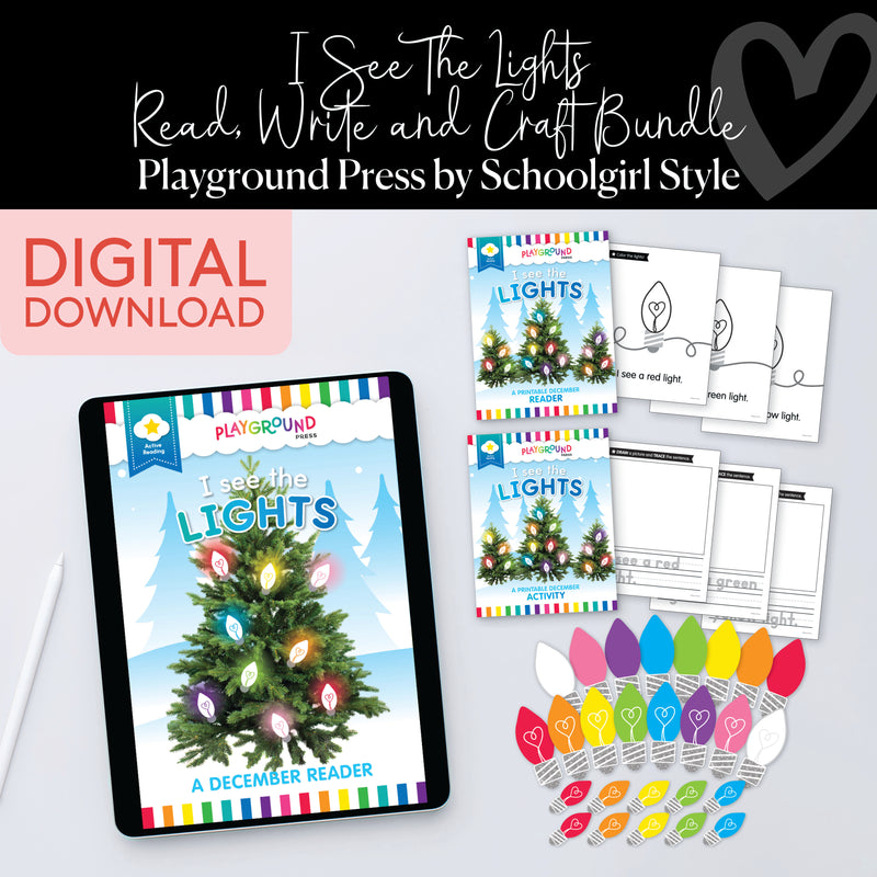 Playground Press | I See the Lights Read, Write and Craft Activity Bundle