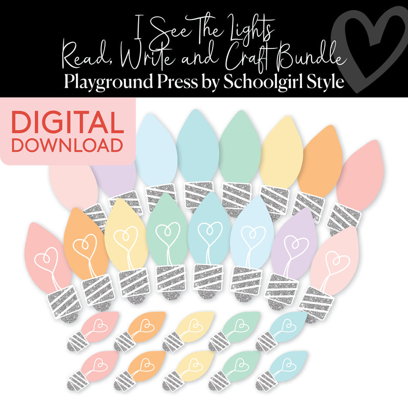 Playground Press | I See the Lights Read, Write and Craft Activity Bundle