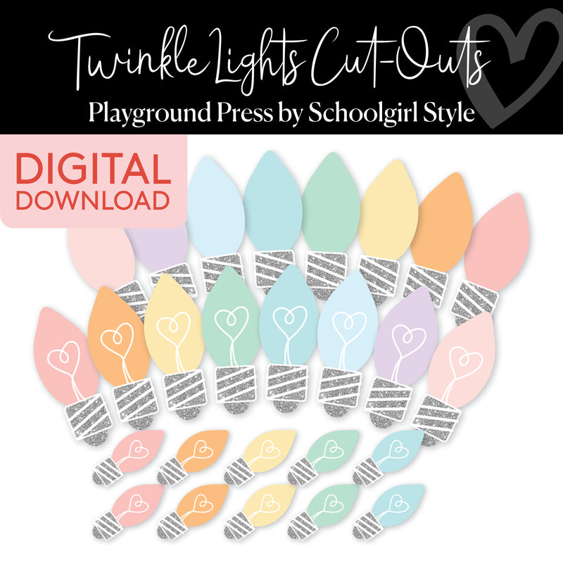 Twinkle Lights Cut Outs | Playground Press by Schoolgirl Style