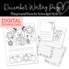 December Writing Center Pages | Playground Press by Schoolgirl Style