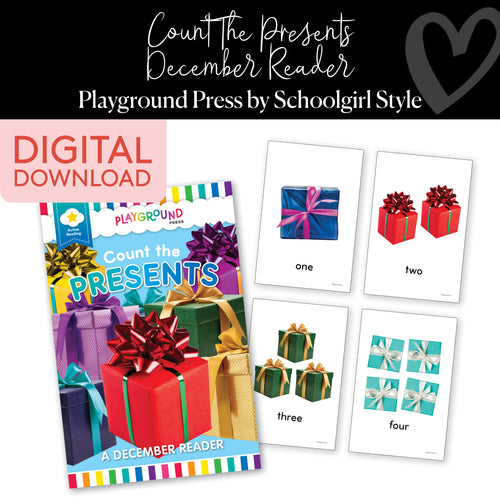 December Reader | Count the Presents | Yellow Reader | Playground Press by Schoolgirl Style