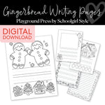 gingerbread printable writing pages