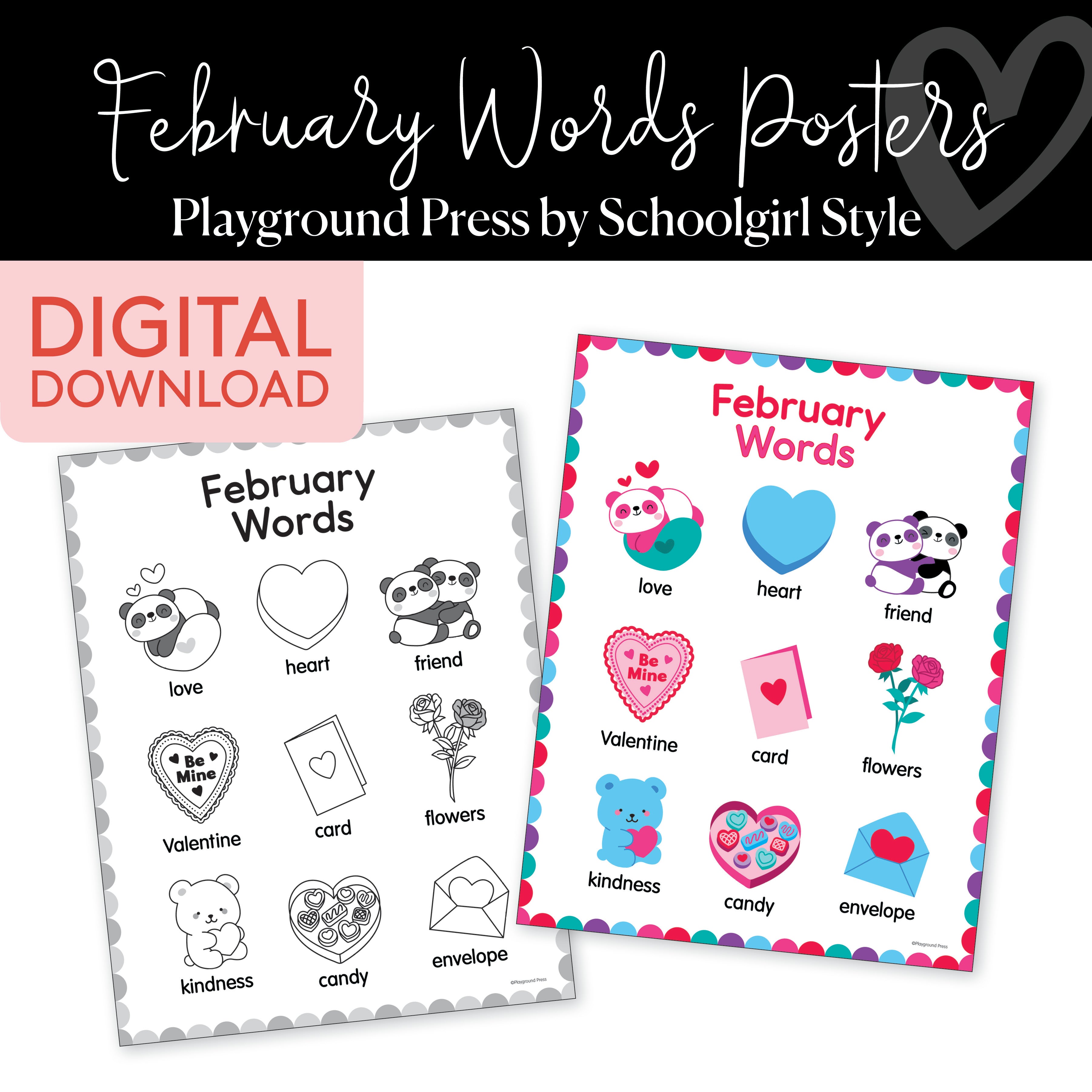 February Words Poster 