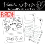 February writing pages