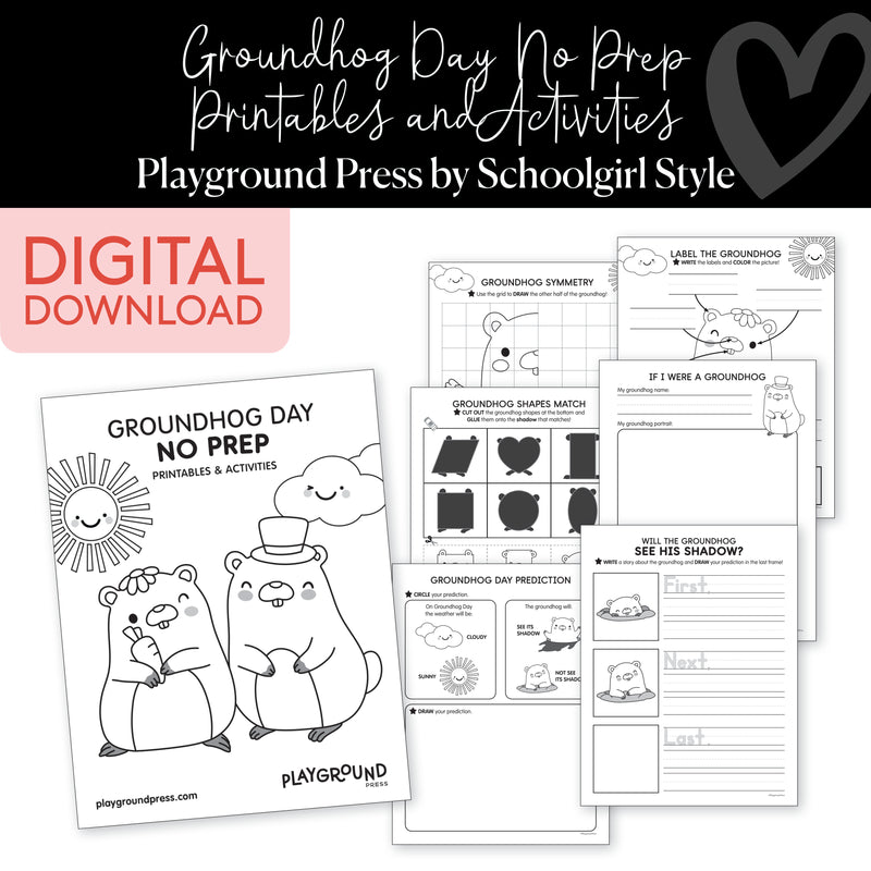 Groundhog Day Activities | Playground Press by Schoolgirl Style