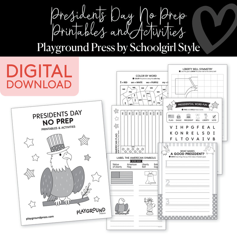 Presidents Day No Prep Printables and Activities