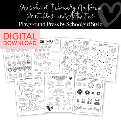 Preschool February No Prep Printables and Activities for Kids