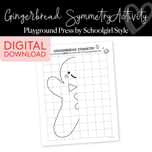 Gingerbread symmetry drawing activity 