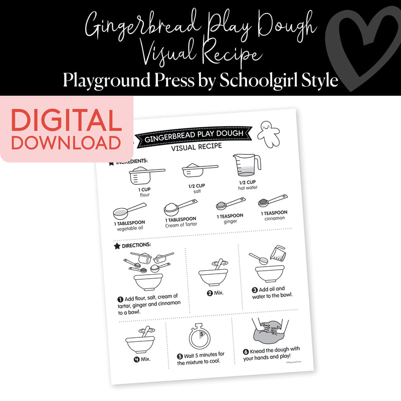 gingerbread play dough visual recipe