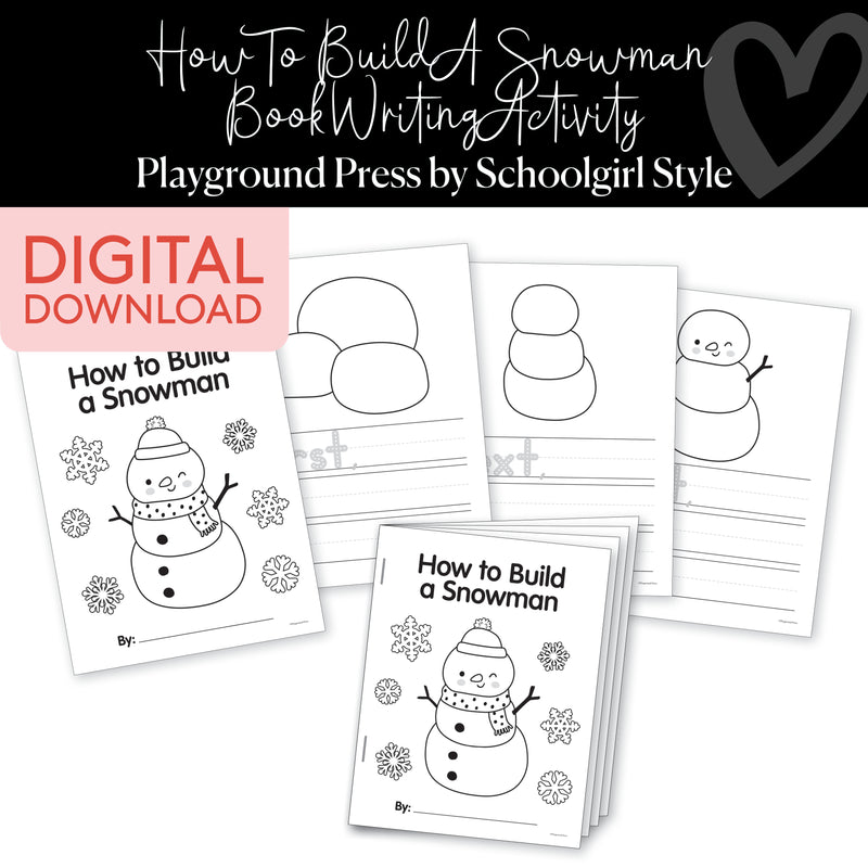 how to build a snowman book writing activity