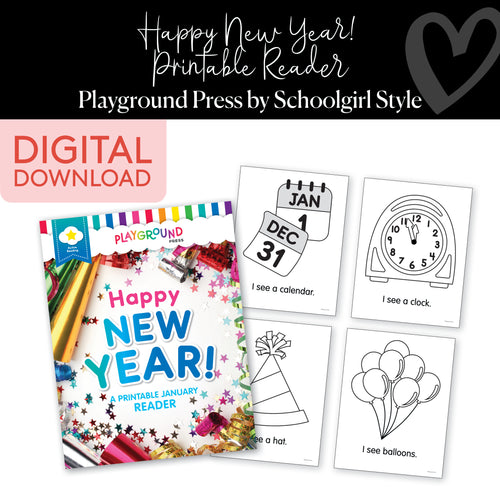 Happy new year printable january reader