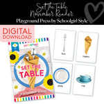 November Reader | Set The Table | Yellow Reader | Playground Press by Schoolgirl Style