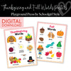 Thanksgiving and Fall Word Poster | Playground Press by Schoolgirl Style