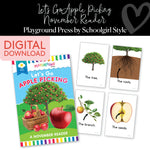 November Reader | Let's Go Apple Picking | Yellow Reader | Playground Press by Schoolgirl Style