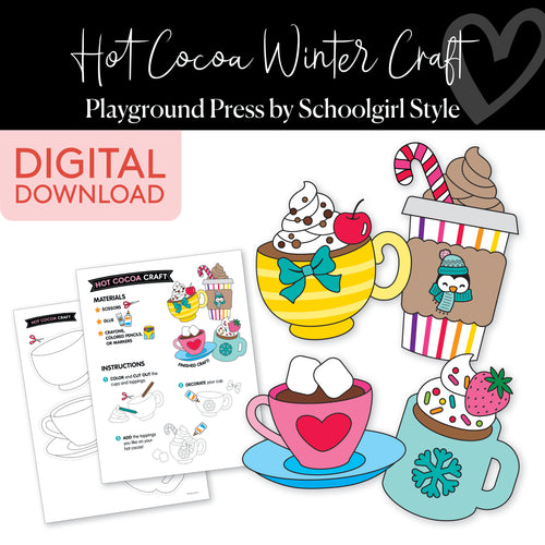 Hot cocoa winter kids craft