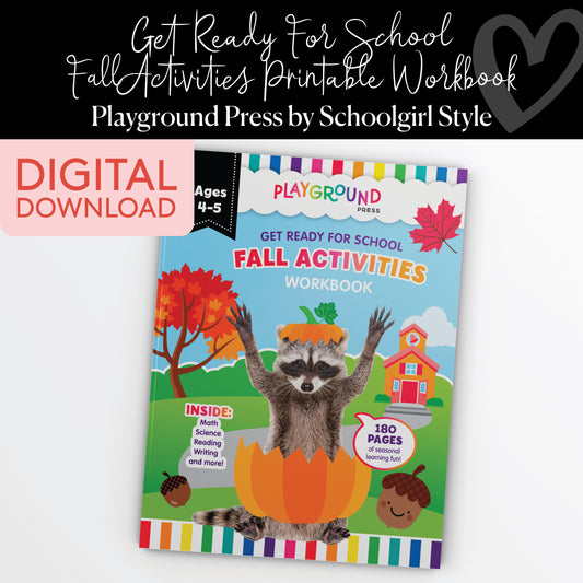 Kindergarten Fall Activities Printable Workbook