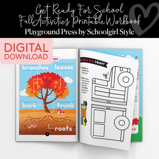 Kindergarten Fall Activities Printable Workbook