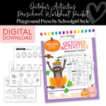 October Preschool Packet | Playground Press by Schoolgirl Style