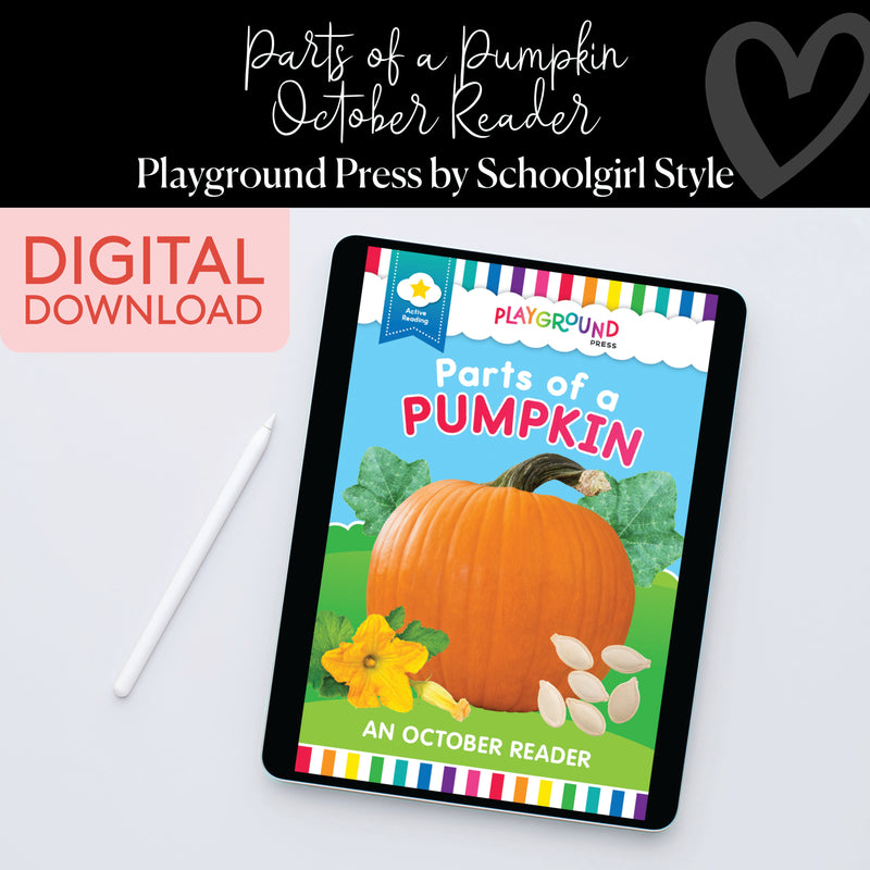 October Reader | At the Pumpkin Farm | Yellow Reader | Playground Press by Schoolgirl Style