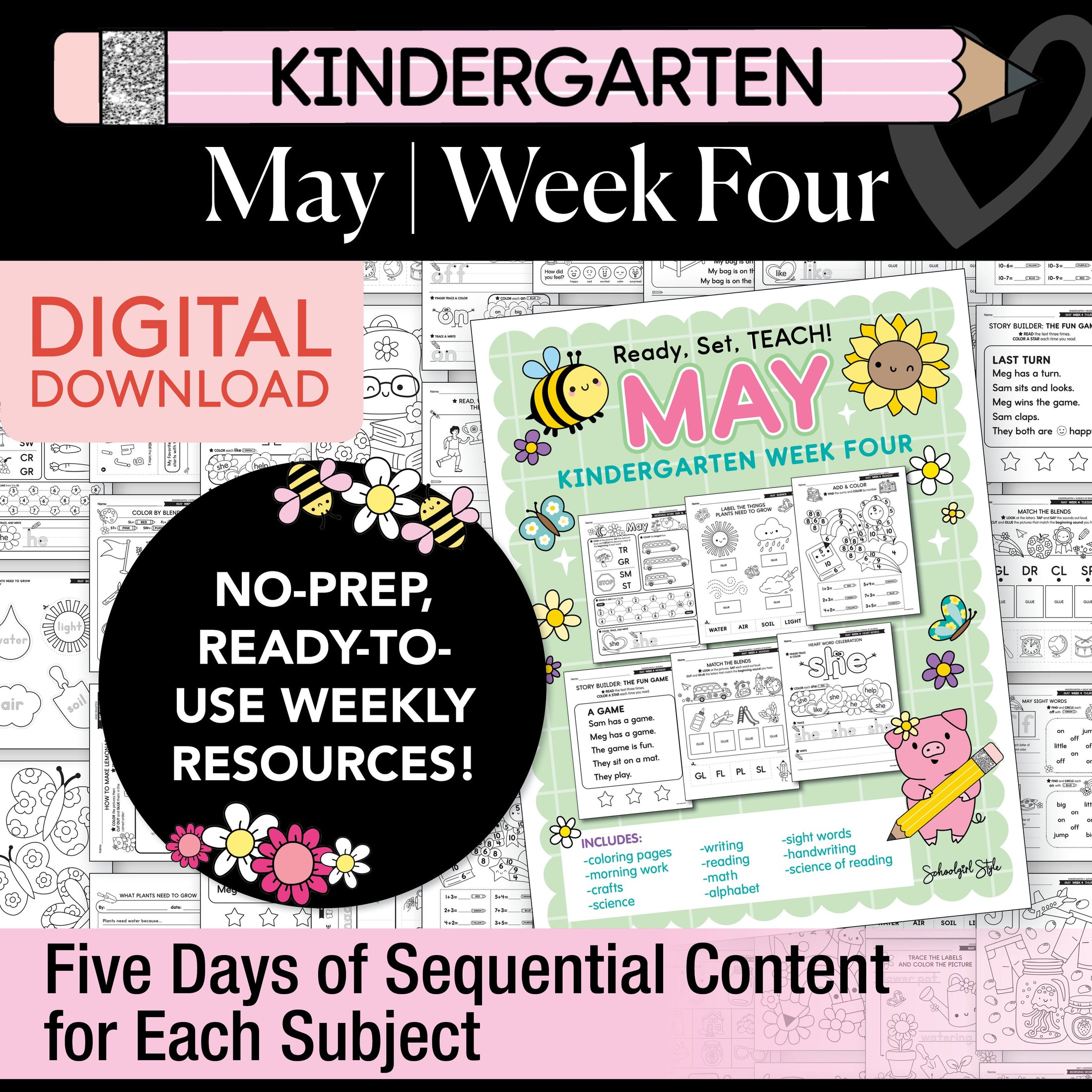Printable Kindergarten May Week 4 Resources