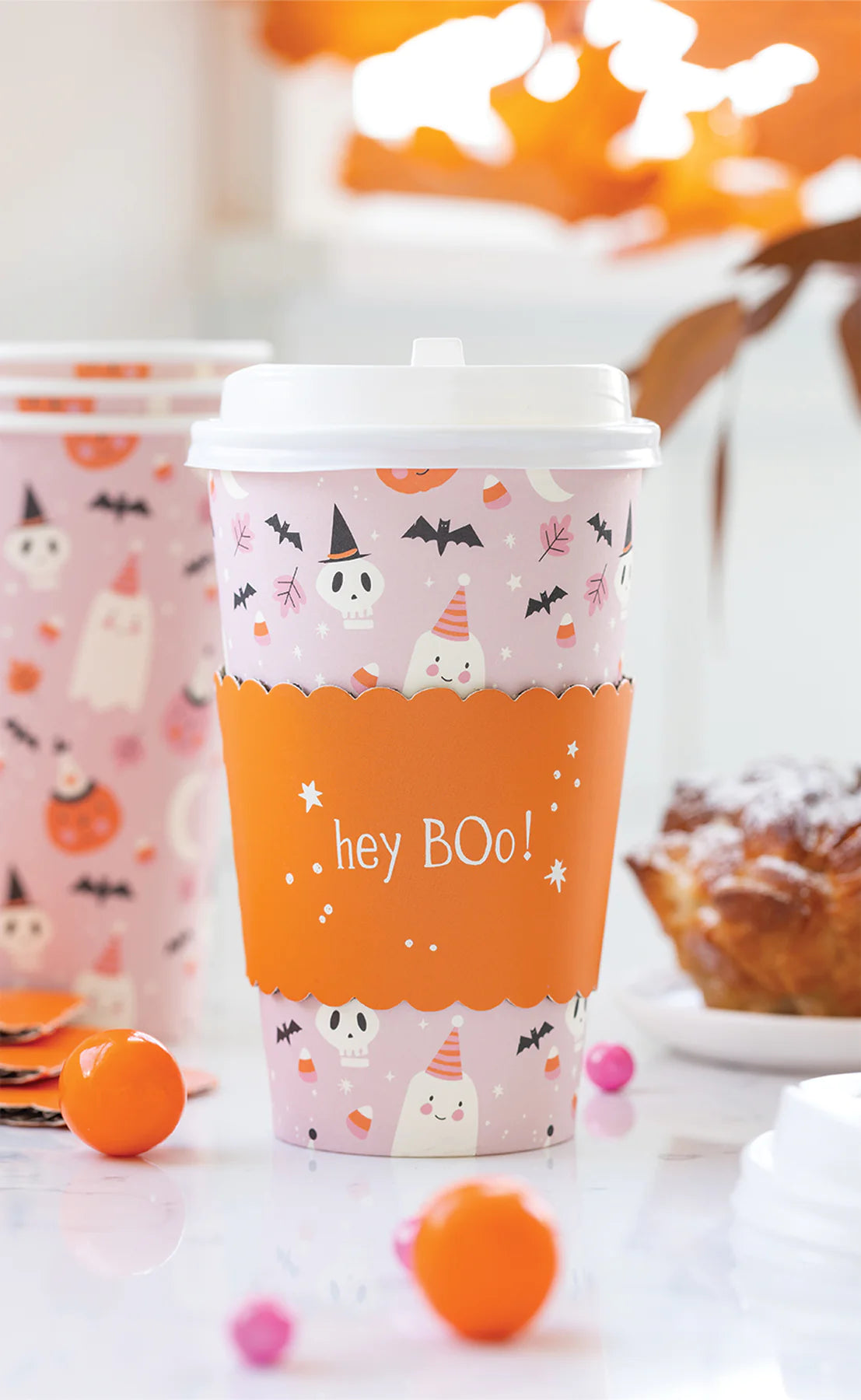 Pastel Preppy Halloween Ice Coffee Cup