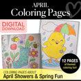 Load image into Gallery viewer, Free Printable April Coloring Pages Pack 2

