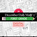 Load image into Gallery viewer, Printable First Grade December Daily Math Worksheets
