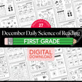 Load image into Gallery viewer, Printable First Grade December Daily Science of Reading
