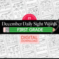 Load image into Gallery viewer, Printable First Grade December Daily Sight Words
