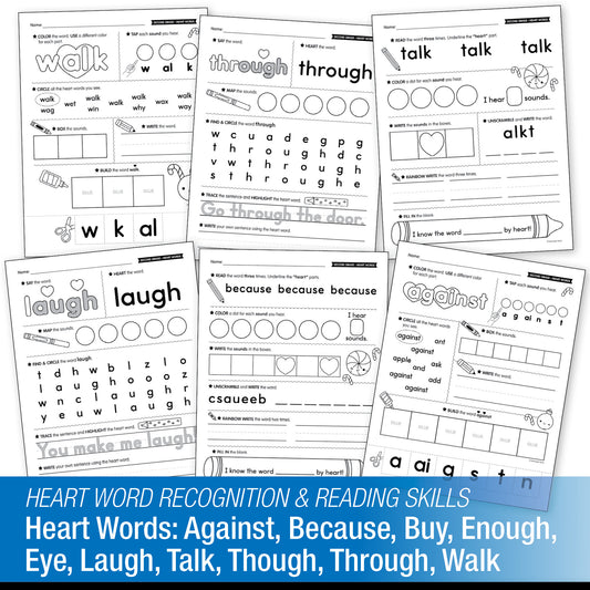 Printable Second Grade December Daily Heart Words