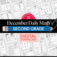 Load image into Gallery viewer, Printable Second Grade December Daily Math

