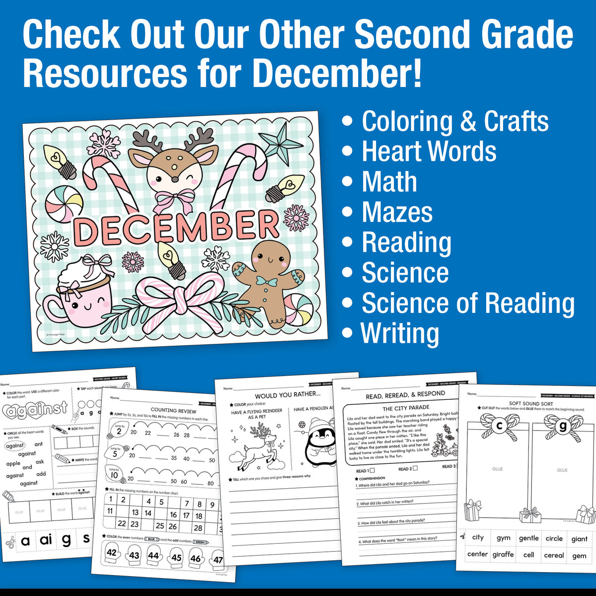 Printable Second Grade December Daily Morning Work
