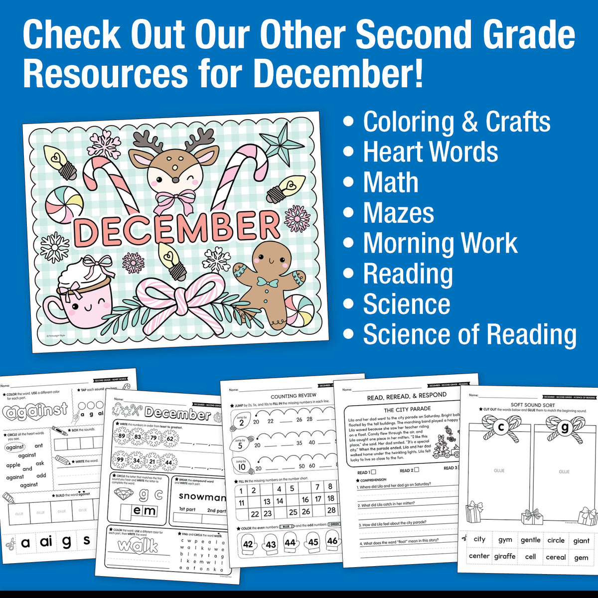 Printable Second Grade December Daily Writing