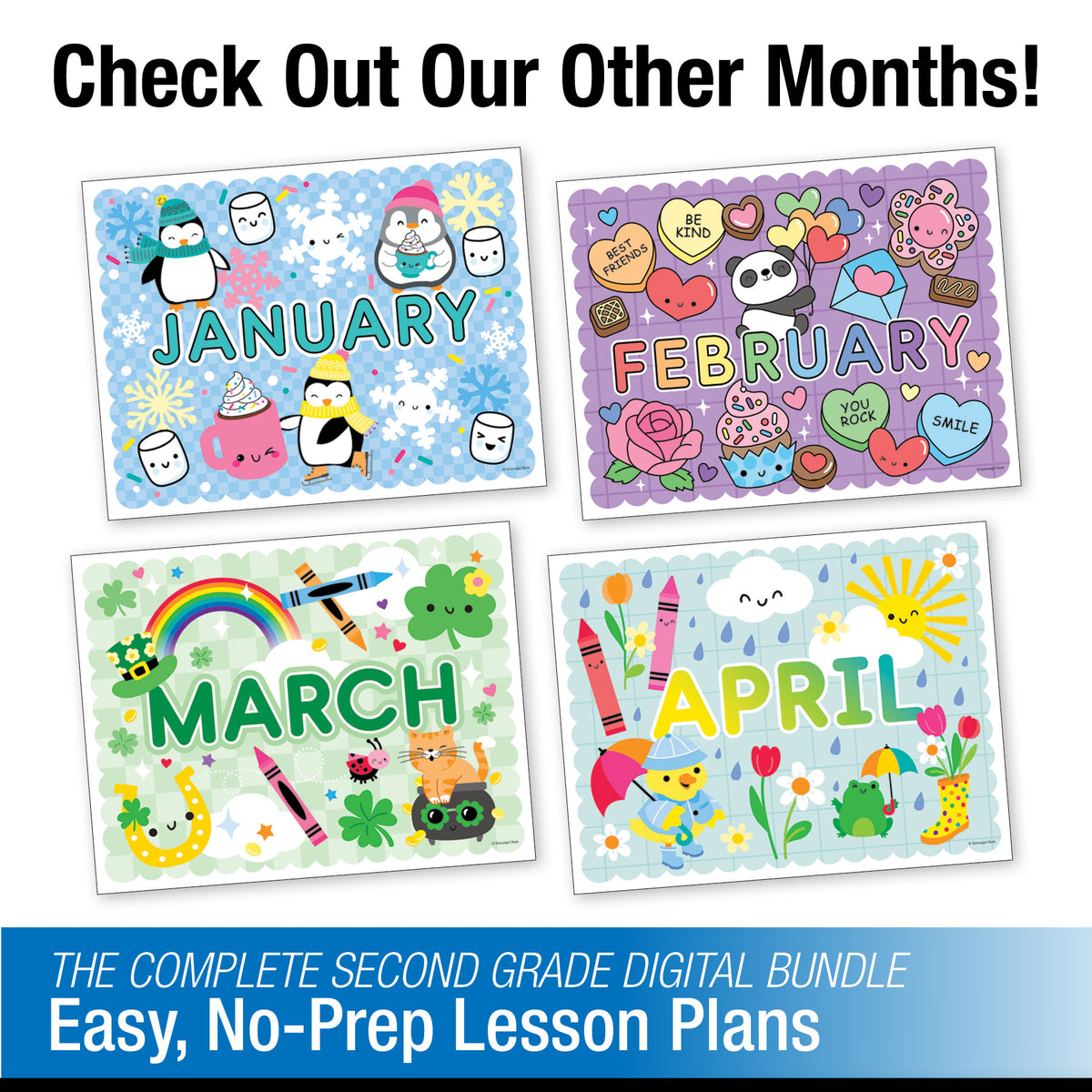 Printable Second Grade December Thematic Unit Bundle