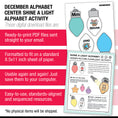 Load image into Gallery viewer, Printable Preschool December Alphabet Center Activities
