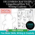 Load image into Gallery viewer, Printable December Gingerbread How To Writing Craftivity
