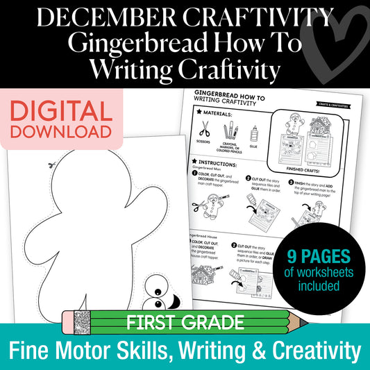 Printable December Gingerbread How To Writing Craftivity