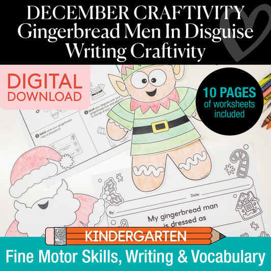 Printable December Gingerbread Men In Disguise Craft