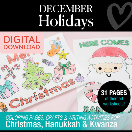 Printable December Holidays Around the World Party Pack
