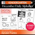 Load image into Gallery viewer, Printable Kindergarten December Daily Alphabet (M-P)
