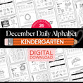 Load image into Gallery viewer, Printable Kindergarten December Daily Alphabet (M-P)
