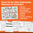 Load image into Gallery viewer, Printable Kindergarten December Daily Math Worksheets
